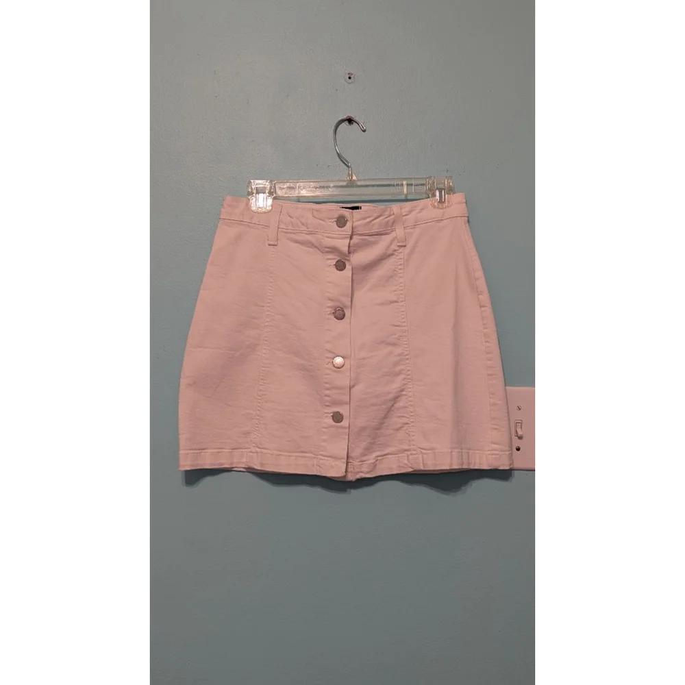 Women's Just Black White Denim Skirt Size M